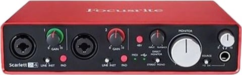 Focusrite Scarlett 2i4 (2nd Gen), 2 In 4 Out Audio Interface, B